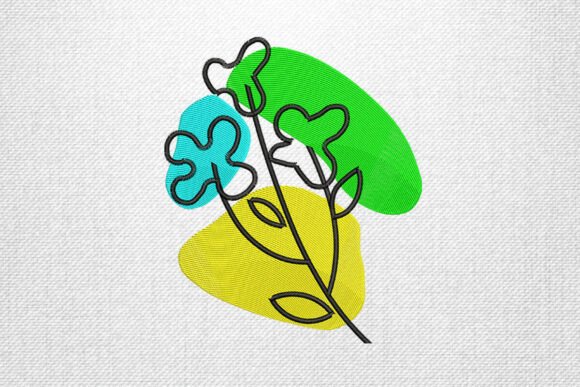 Abstract Floral Line Art Embroidery Review
