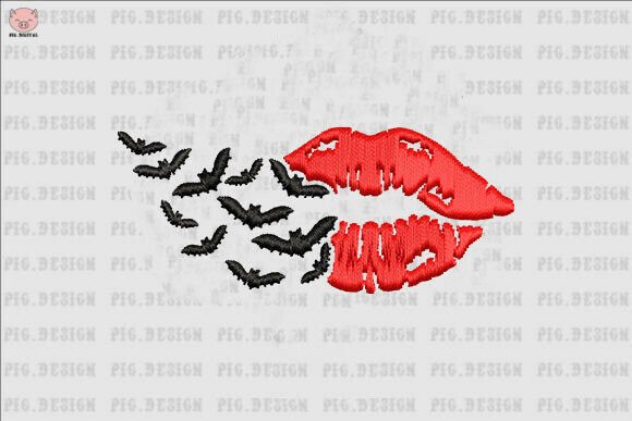 Bat Lips Halloween Embroidery Design Review