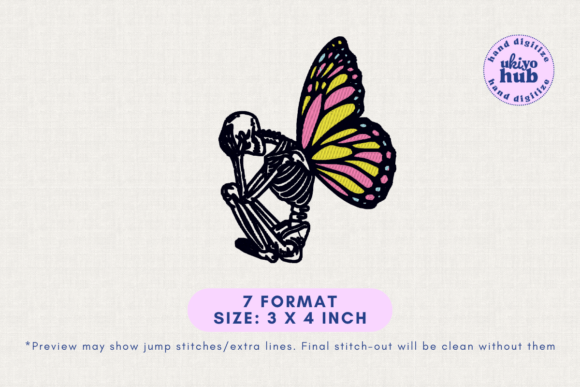Butterflies Skeleton Gothic Embroidery Review