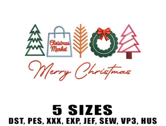 Christmas Market Set Embroidery Design Review