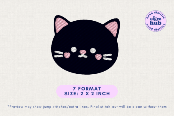 Cute Kawaii Black Cat Embroidery Review