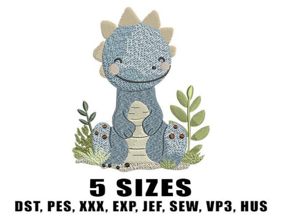 Dinosaur Baby Blue Embroidery Design Review