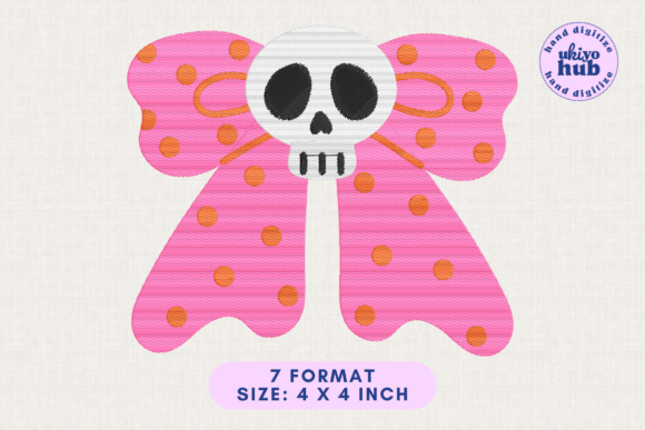 Halloween Coquette Skull Bow Embroidery Review