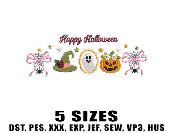 Happy Halloween Text Embroidery Design Review