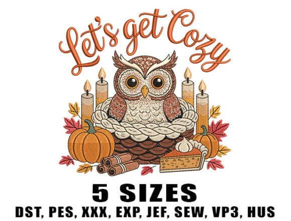 Let's Get Cozy Embroidery Design Review