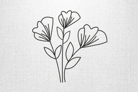 Minimal Line Art Floral Embroidery Review