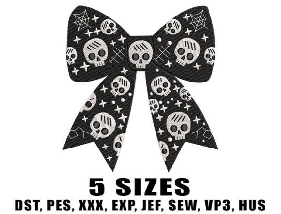 Spooky Skull Bow Embroidery Design Review