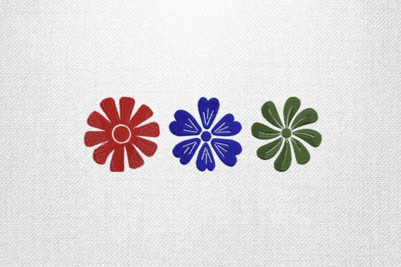 Trio of Colorful Flower Embroidery Design Review