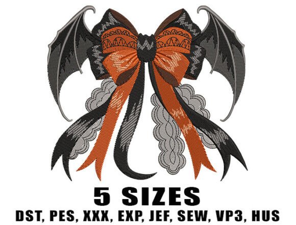 Vampire Bow Wings Embroidery Design Review